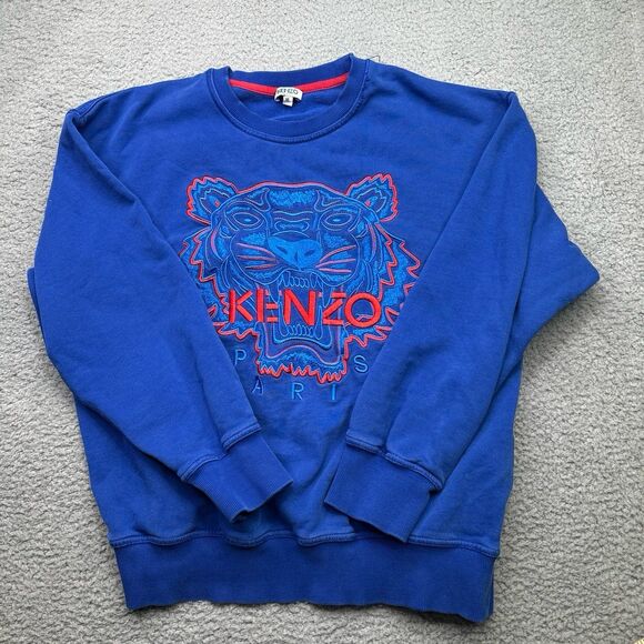 Kenzo Paris Tiger embroidered sweatshirt * has flaw Size Xl - Picture 2 of 11